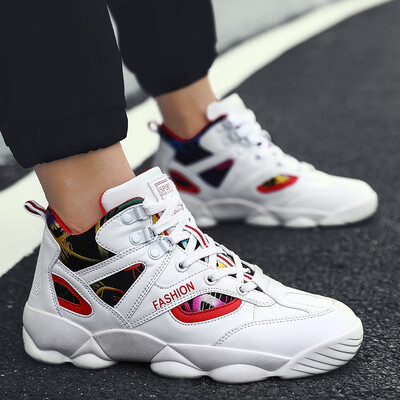 

Large size mens shoes breathable sports shoes flying woven hollow blade bottom shock absorption ultra-light leisure trav