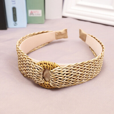 

1PC European&American Style Retro Straw Simple And Simple Headband