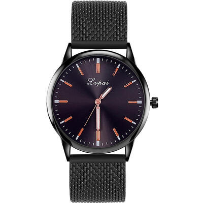 

Relogio Feminino Fashion Minimalist Watch Womens Mesh Band Stainless Steel Analog Quartz Wristwatch Lady Luxury Rose Watches