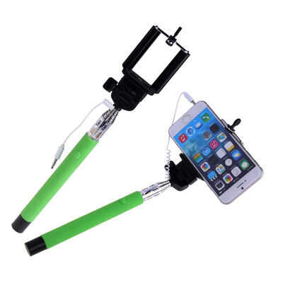 

Selfie Handheld Wired Monopod Stick Cable Take Pole For iPhone Samsung