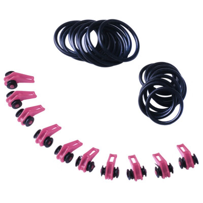 

10 Setbag Fishing Tools Clip Hanging Hook Holder Keeper With Rubber Rings