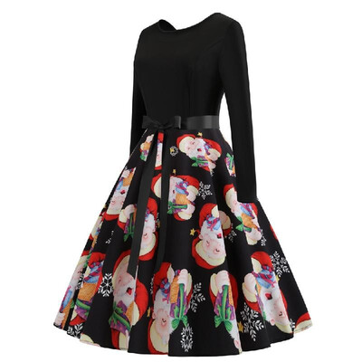 Cross-border womens clothing manufacturers Christmas retro big swing skirt round neck long-sleeved color old print big swing dres
Cross-border womens clothing manufacturers Christmas retro big swing skirt round neck long-sleeved color old print big swing dres