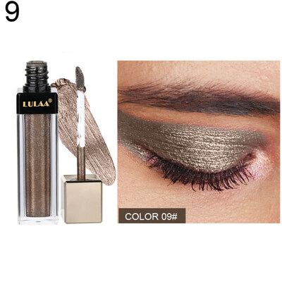 

LULAA 12 Colors Glitter Liquid Eyeshadow Smoky Waterproof Long Lasting Cosmetic