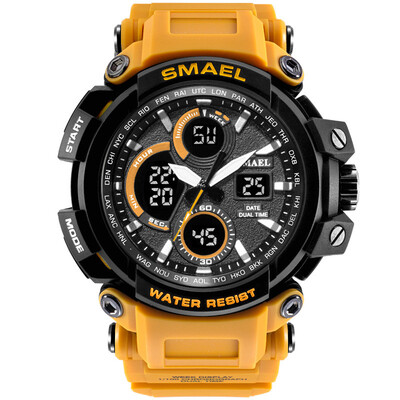 

Gobestart SMAEL Men Sport Watch Casual LED Digital Rubber Strap Electronic Wristwatch Gift