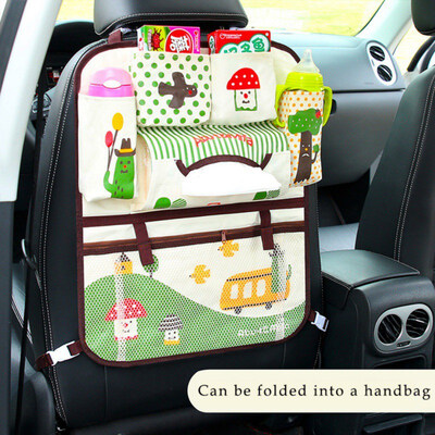 

Car Organizer Cute Cartoon Car Seat Back Storage Bags Hanging Car Organizer Bags Pocket Car styling for Kids