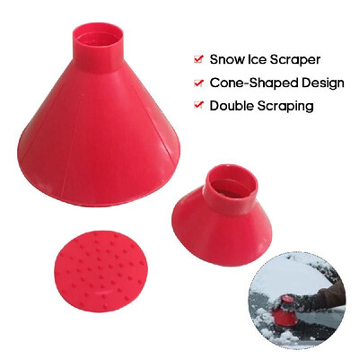 

3PCS Ice Scraper Tool Cone Shaped Car Windshield Snow Remover Outdoor Round Funnel Kit Mini Portable