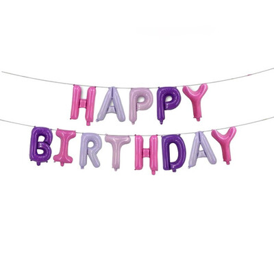 

FUNNYBUNNY 16 inch Happy Birthday Banner Balloons Foil Letters Mylar Balloons for Birthday Party Decoration