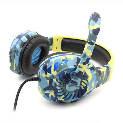 

KOMC 305 Camouflage Stereo Wired Headphones Over-ear 35mm Gaming Headsets Noise Isolation Earphones