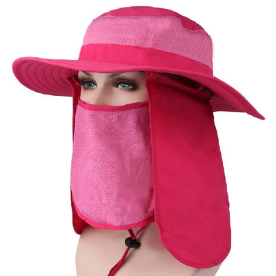 

Outdoor 360° Sun Protection Camping Fishing Hat Wide Brim Sun Cap with Removable Neck Face Flap Cover Cap for Men&Women