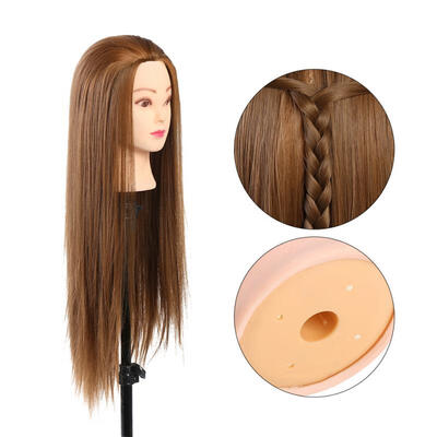 

Greensen Makeup Mannequin Head Hairdresser Training Head Cosmetology Doll Head Blond Golden Brown