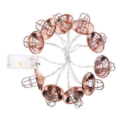 

10LED Metal Lampshade Fairy String Light Wedding Holiday Decorative Lamp