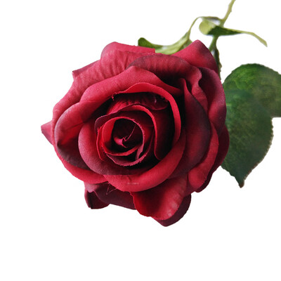 

Gobestart 1PCS Artificial Rose Fake Silk Flower Leaf Bridal Home Wedding Party Decor