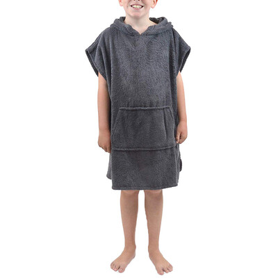 

Toddler Boys&Girls Solid Hooded Flannel Bathrobes Towel Night-Gown Sleepwear