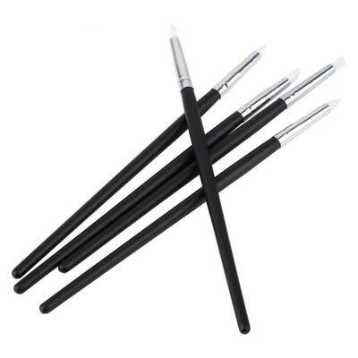 

Greensen 5 PCS Nail Art Sculpture Silicone Pen Kit Wooden Painting 3D Effect Sculpture Cleaning Brush