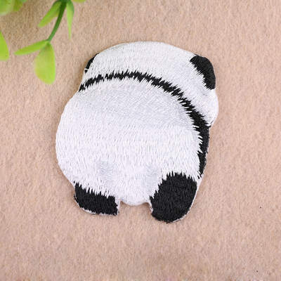 

Embroidered Animal Cloth Patches Stickers Cartoon Cute Little Panda Fabric Patch Clothing Accessories Decoration