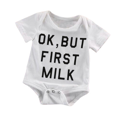 

Newborn Infant Baby Letter Print Short Sleeve Romper Jumpsuit 70
