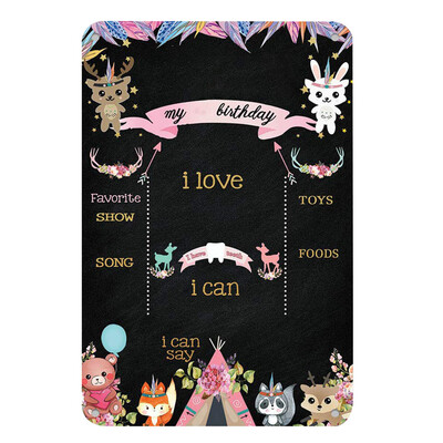 

Toponeto Decorative Chalkboard Style Baby Birthday Record Decoration Photo Props