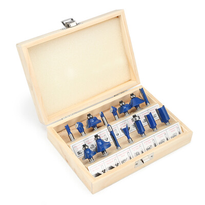 

15pcs Router Bit Milling Cutter Woodworking Tool for Electric Hand Trimmer