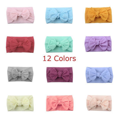 

Kid Girl Baby Toddler Bow Headband Hairbands Accessories Headwear Head Wrap