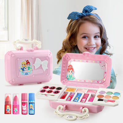 

Dress-Up Toy Makeup Cosmetic Mini Box Pretend Play Girls Cosmetics Kit Environmental Toys Beauty Safety Toy for Kids