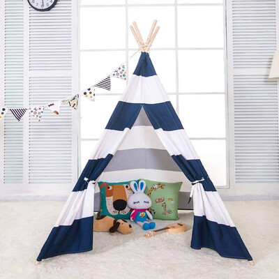 

Ktaxon New Teepee Tent Kids Playhouse Sleeping Dome Blue - Toy Gift