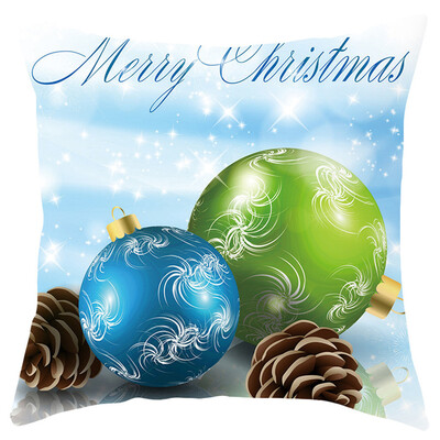 

Siaonvr Merry Christmas Short Plush Pillowcase Sofa Pad Set Home Decoration 18x18 Inch