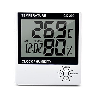 

Indoor Thermometer Humidity Gauge LCD Digital Thermometer Hygrometer Room ℃℉ Temperature Humidity Gauge Meter Alarm Clock Thermo-