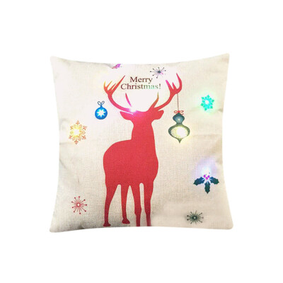 

Tailored The New Color Lights Christmas Pillow LED Lights Pillow Creative Printing LinenZ