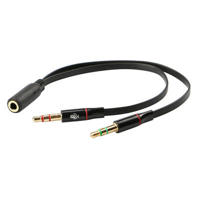 

Headphone Splitter Audio Cable 35mm Female to 2 Male Adapter Aux Wire Cord