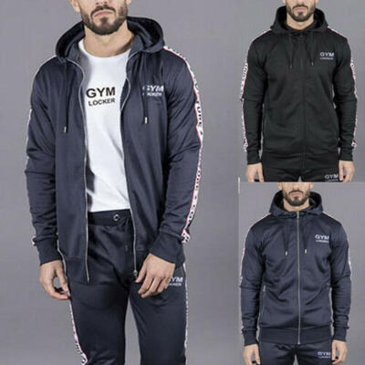 

Mens Hooded Coat Jacket Zip Up Top Slim Fit Winter Warm Fashion Outwear -2XL