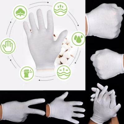 

USA White Coin Jewelry Inspection Gloves Cotton White Work Gloves Men Women