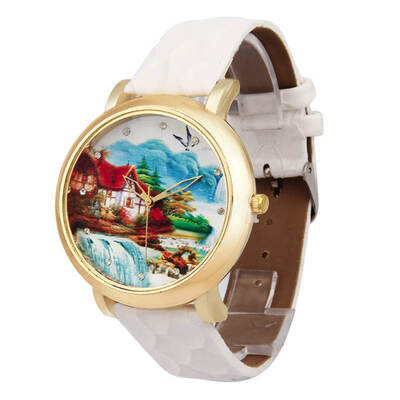 

Beautiful Scenery Ink Painting Ladies Watch Simple And Temperament Nice Zegarek Damski Womens Watches High Quality
