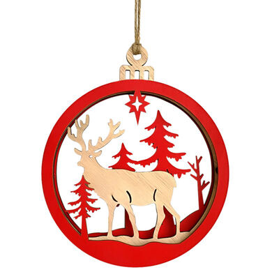 

New Christmas Large Wooden 3D Pendants Snowman Elk Xmas Tree Ornaments Letters DIY Crafts Party Decor Merry Christmas Kids Gift