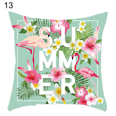 

45x45cm Flower Flamingo Throw Pillow Case Cushion Cover Sofa Bed Car Home Decor