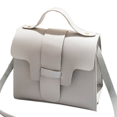 

Fashion Women Solid Color Faux Leather Flap Tote Pouch Crossbody Shoulder Bag