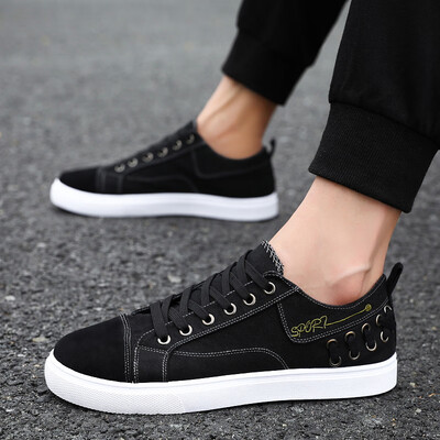 

Mens shoes fall trend Korean canvas board shoes 100 cloth shoes leisure sports youth trendy shoes