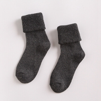 

Womens Wool Thermal Sock Lady Soft Casual Winter Socks Solid color Socks