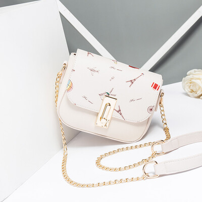 

Summer ins girl 2019 tide Korean version of single shoulder Messenger bag fashion chain bag Joker students