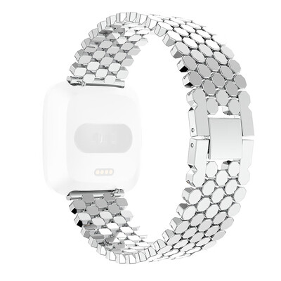 

〖Follure〗Unique Stainless Steel Watch Band Replacement Strap For Fitbit Versa Lite