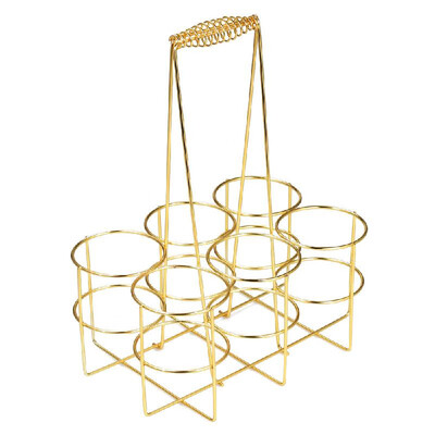 

6 Bottle Beer Holder Party Beer Basket Rack Wine Caddy Stand for BBQ Hotel Bar Wine Beer Bottles
