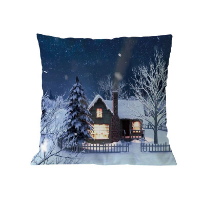 

Siaonvr Christmas Cotton Soft Pillow Case Sofa Waist Throw Cushion Cover Home Decor