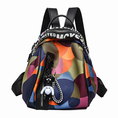 

Oxford cloth backpack female Korean fashion ladies small backpack simple Joker travel bag canvas