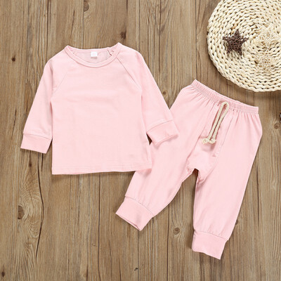 

Spring Autumn Casual Children Long Sleeve Top And Trousers Kid Two-piece Outfit Set