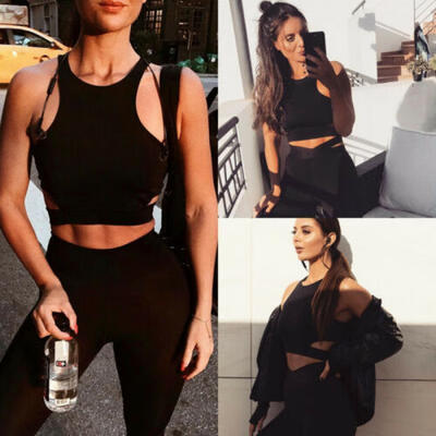 

Women Fitness Yoga Gym Sports Activewear Bra T-shirt Blouse Crop Tank Vest Top