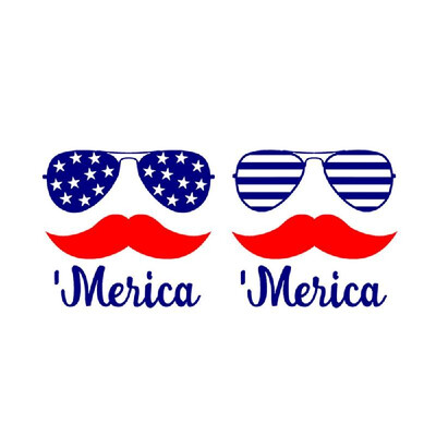 

Independence Day Beard Wall Sticker Adhesive PVC Wall Sticker Home Living Room Decor