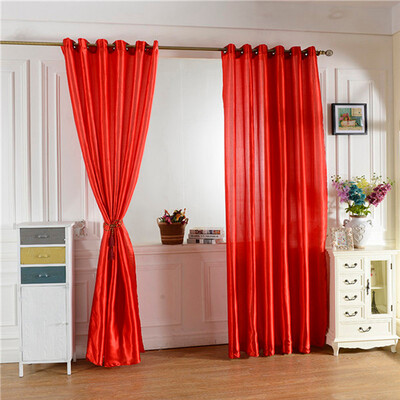 

Gobestart Fashion Window Curtains Solid Color Window Treatment Panels Door Drape