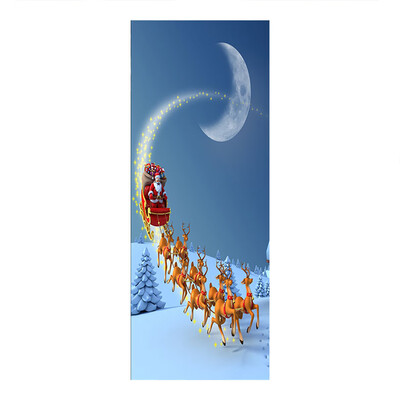 

〖Follure〗Christmas Decoration Door Stickers 3D Simulation Removable Waterproof Wall Stickers