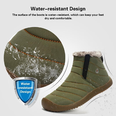

Outdoor Water-resistant Non-slip Snow Boots Slip-on Winter Warm Shoes for Men&Women