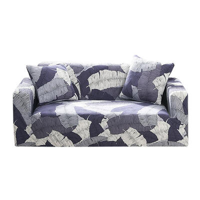 

Green Leaves Print Stretch Tight Wrap Slipcovers Thin Furniture Sofa Cover
