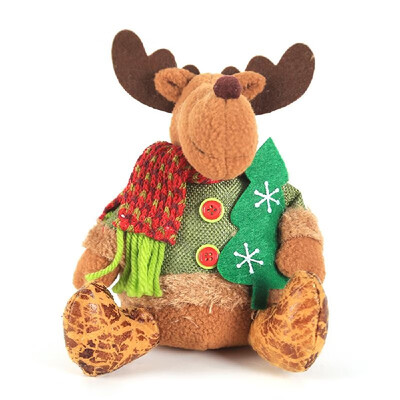 

Christmas Decoration Doll Retro Style Santa Snowman Sitting Pose Doll Window Party Decoration